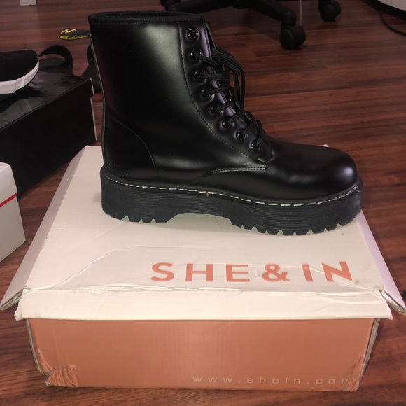 Black Combat Platform Boots | Poshmark